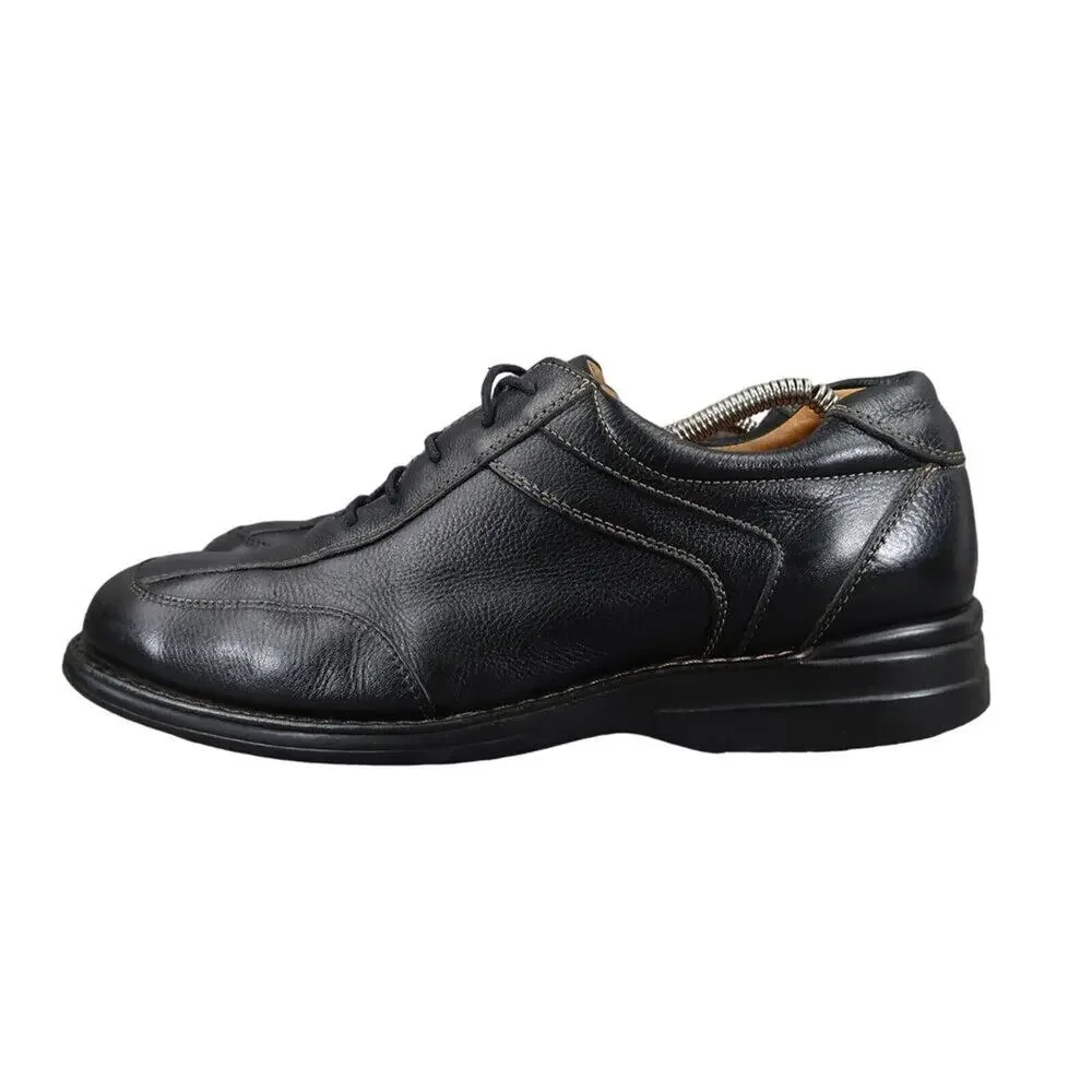 Johnston & Murphy Shoes Men 10 Oxford Leather Shuler Athletic Black Comfort Work